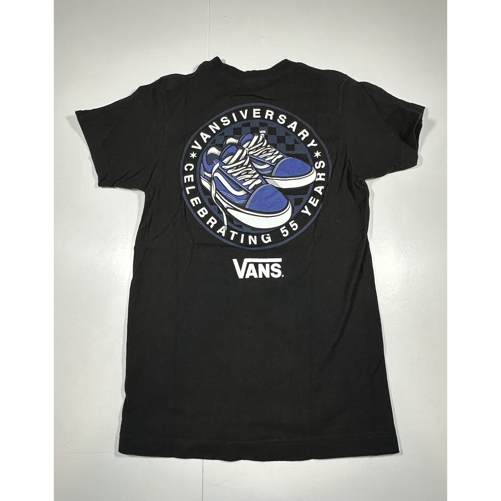 Vans‎ Silver Anniversary 55 years Graphic Tee Size Small Skateboarding Black